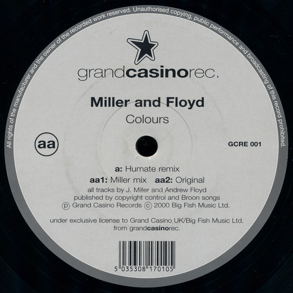 Miller And Floyd - Colours | Grand Casino Records (GCRE 001) - main Miller And Floyd - Colours | Grand Casino Records (GCRE 001) - main
