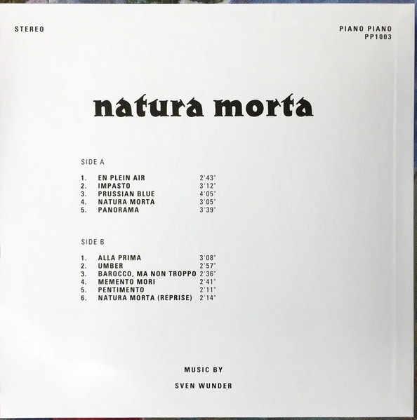 Sven Wunder - Natura Morta | Piano Piano (PP1003) - 2 Sven Wunder - Natura Morta | Piano Piano (PP1003) - 2