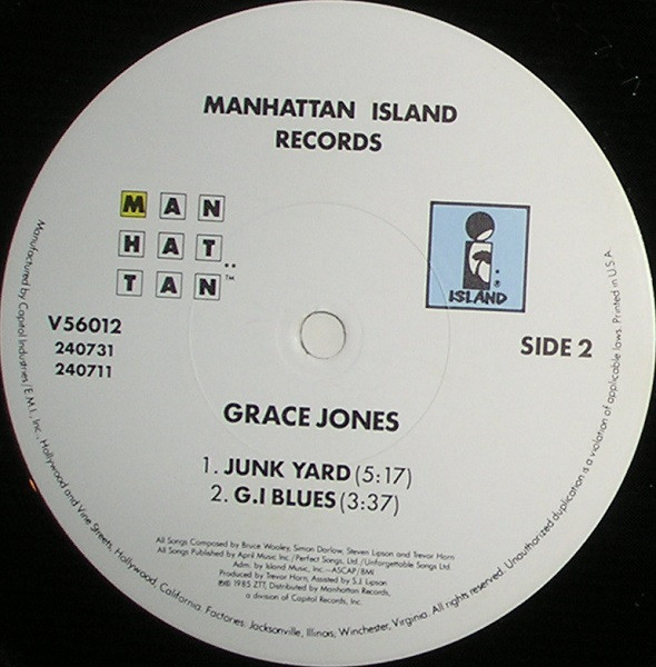 Grace Jones - Slave To The Rhythm | Manhattan Island Records (V 56012) - 4
