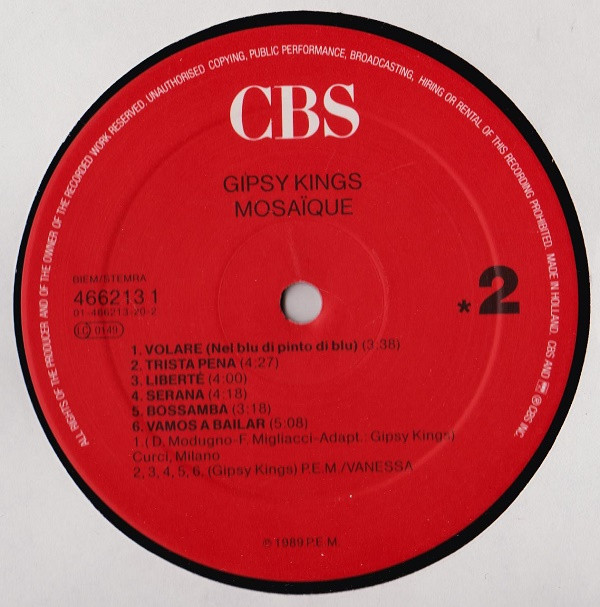 Gipsy Kings - Mosaïque | CBS (CBS 466213 1)