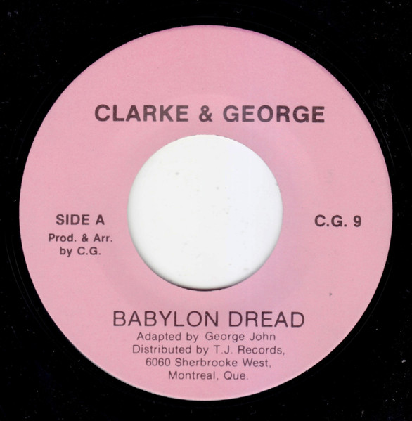 Clarke & George - Babylon Dread / Mercy Mercy | Not On Label (C.G. 9) - main Clarke & George - Babylon Dread / Mercy Mercy | Not On Label (C.G. 9) - main