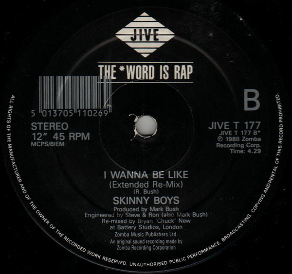 Skinny Boys - Get Pepped | Jive (JIVE T 177) - 2