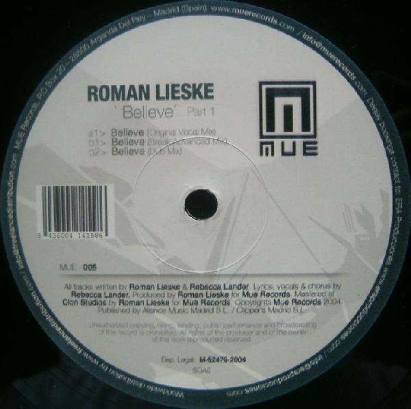 Roman Lieske - Believe (Part 1) | MUE Records (MUE 005)