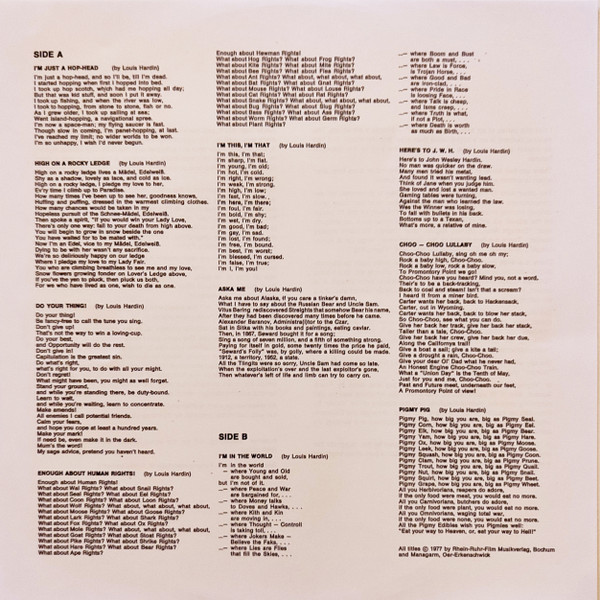 Moondog - H'art Songs | Kopf (RRF 33016) - 4