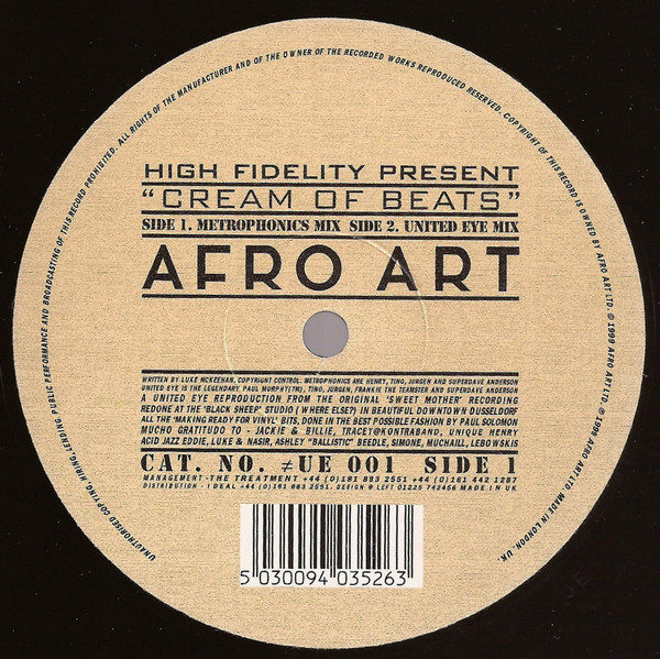 High Fidelity - Cream Of Beats | Afro Art (UE001)