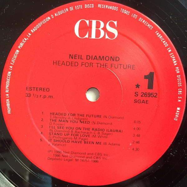 Neil Diamond - Headed For The Future | CBS (S 26952) - 3