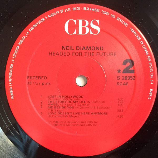 Neil Diamond - Headed For The Future | CBS (S 26952) - 4