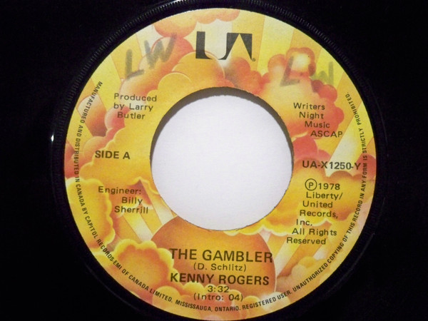 Kenny Rogers - The Gambler / Momma's Waiting | United Artists Records (UA-X1250-Y)