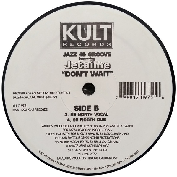 Jazz-N-Groove Featuring Jetaime - Don't Wait | Kult Records (KULO 975) - 3