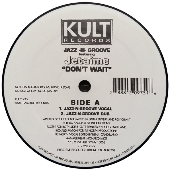Jazz-N-Groove Featuring Jetaime - Don't Wait | Kult Records (KULO 975) - 2