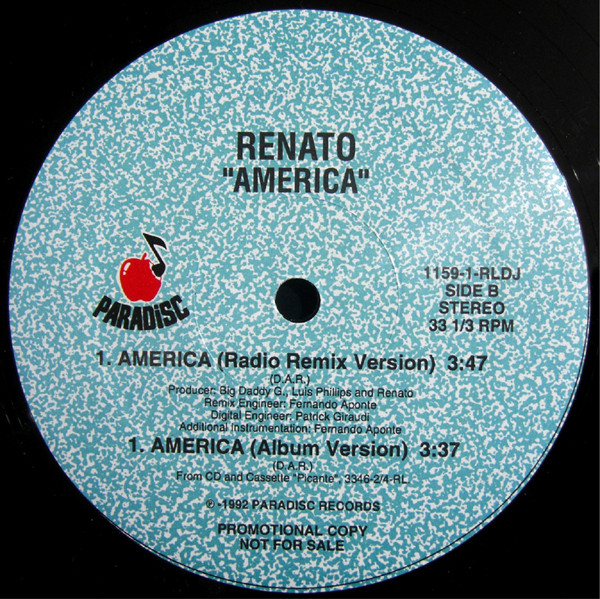 Renato - America | Paradisc (1159-1-RLDJ) Renato - America | Paradisc (1159-1-RLDJ)
