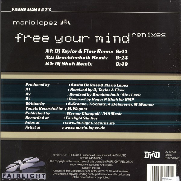 Mario Lopez - Free Your Mind (Remixes) | Fairlight Records (FAIRLIGHT#23) - 2