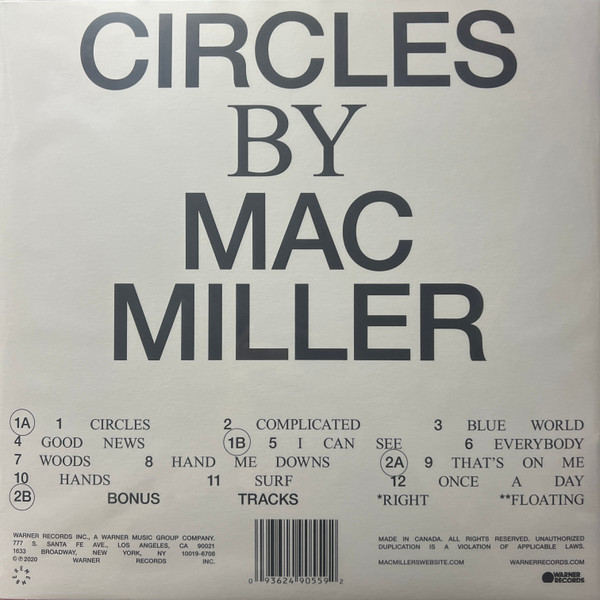 Mac Miller - Circles | Warner Records (093624905592) - 2 Mac Miller - Circles | Warner Records (093624905592) - 2