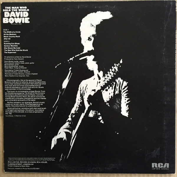 David Bowie - The Man Who Sold The World | RCA Victor (LSP-4816) - 2 David Bowie - The Man Who Sold The World | RCA Victor (LSP-4816) - 2