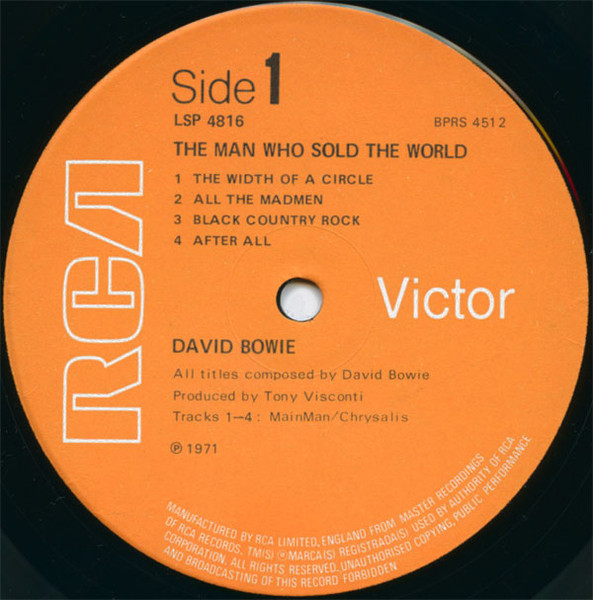 David Bowie - The Man Who Sold The World | RCA Victor (LSP-4816) - 3 David Bowie - The Man Who Sold The World | RCA Victor (LSP-4816) - 3