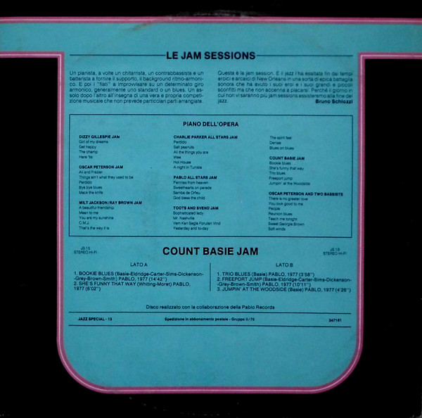 Count Basie - Count Basie Jam (Montreux 14-7-1977) | Gruppo Editoriale Fabbri (JS 15)