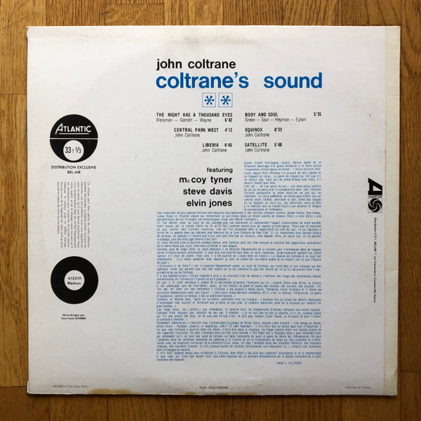 John Coltrane - Coltrane's Sound | Atlantic (412 010) - 2