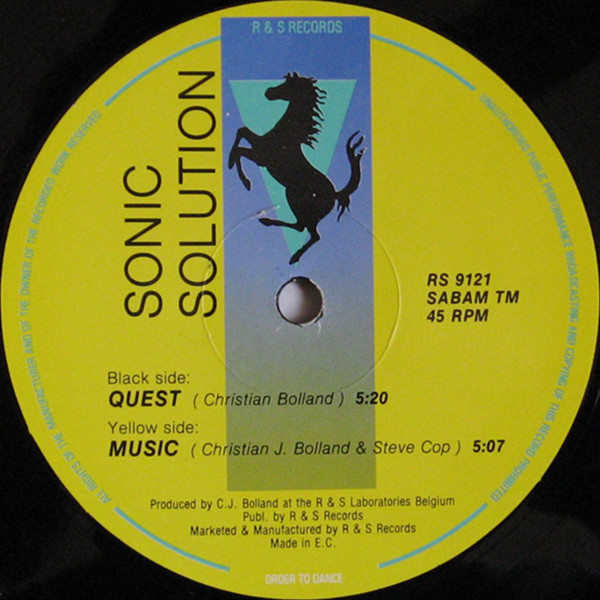 Sonic Solution - Quest | R & S Records (RS 9121) - main