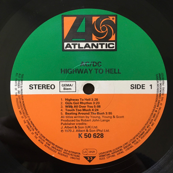 AC/DC - Highway To Hell | Atlantic (ATL 50 628) - 3