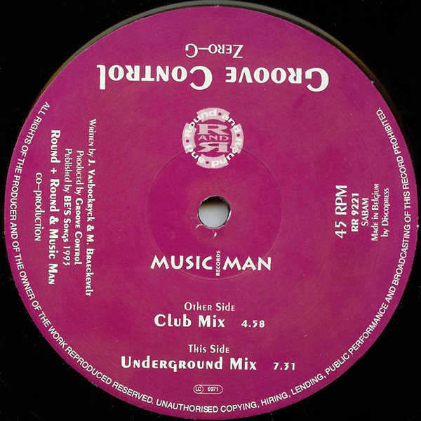 Groove Control - Zero-G | Music Man Records (RR 9221) - main