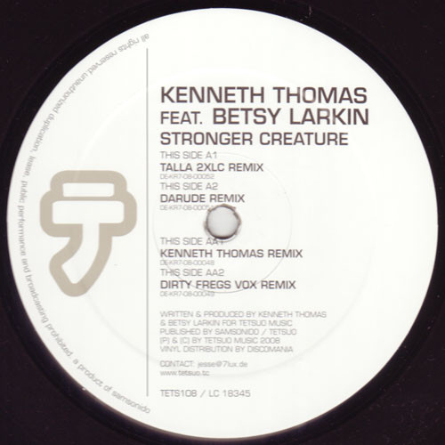 Kenneth Thomas Feat. Betsie Larkin - Stronger Creature | Tetsuo (TETS108) Kenneth Thomas Feat. Betsie Larkin - Stronger Creature | Tetsuo (TETS108)