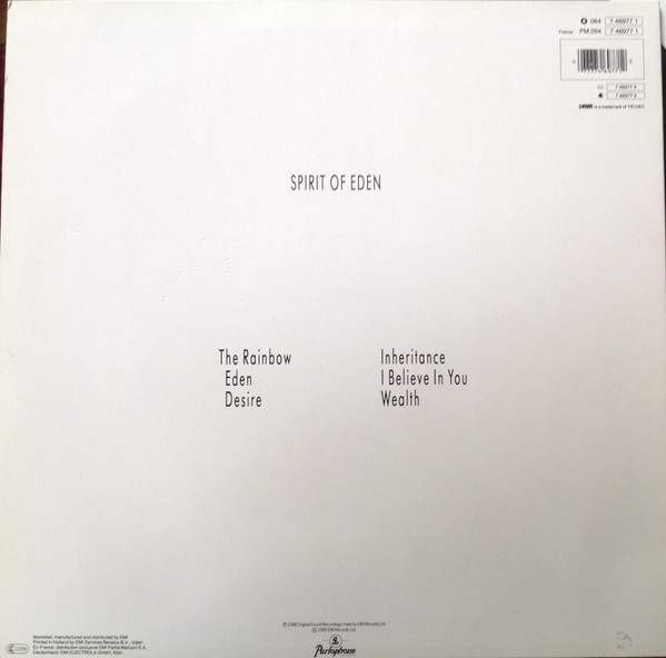 Talk Talk - Spirit Of Eden | Parlophone (064 7 46977 1) - 2