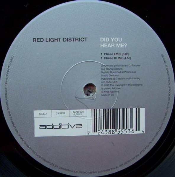 Red Light District - Did You Hear Me? | Additive (12AD 025) - 2