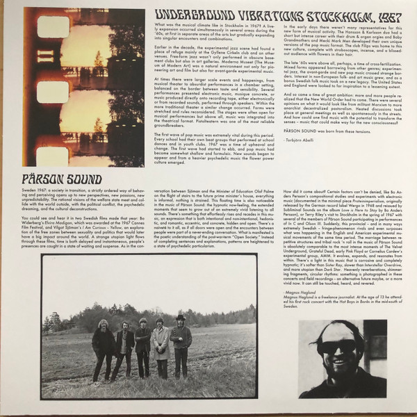 Pärson Sound - Pärson Sound | Subliminal Sounds (SUB-073-LP-3F) - 2