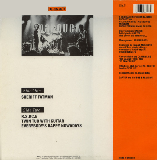 Carter The Unstoppable Sex Machine - Sheriff Fatman | Chrysalis (USM X1) - 2 Carter The Unstoppable Sex Machine - Sheriff Fatman | Chrysalis (USM X1) - 2