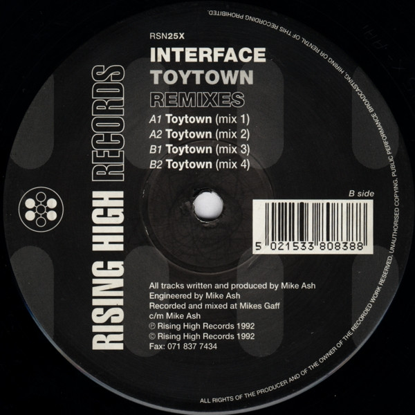 Interface - Toytown (Remixes) | Rising High Records (RSN25X)