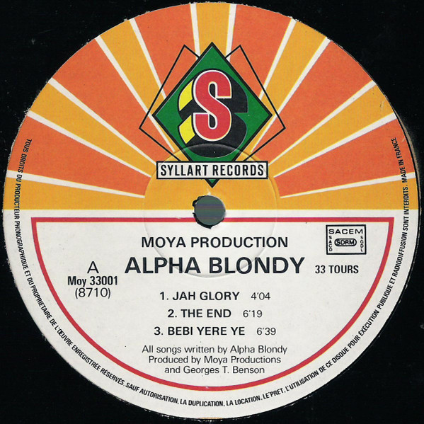 Alpha Blondy And The Natty Rebels - Jah Glory | Moya Productions (Moy 33001) - 3 Alpha Blondy And The Natty Rebels - Jah Glory | Moya Productions (Moy 33001) - 3