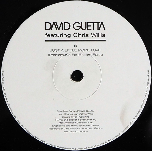 David Guetta - Just A Little More Love | Virgin (DINSTDJX250) - 2