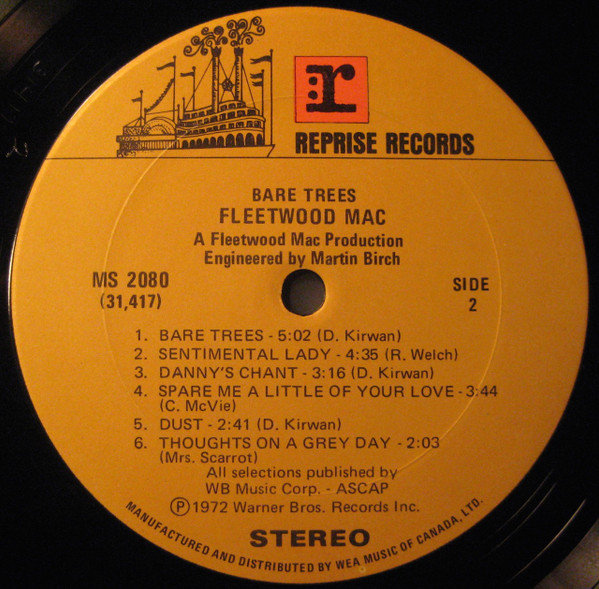 Fleetwood Mac - Bare Trees [Vinyl] | Reprise Records (MS 2080) - 4