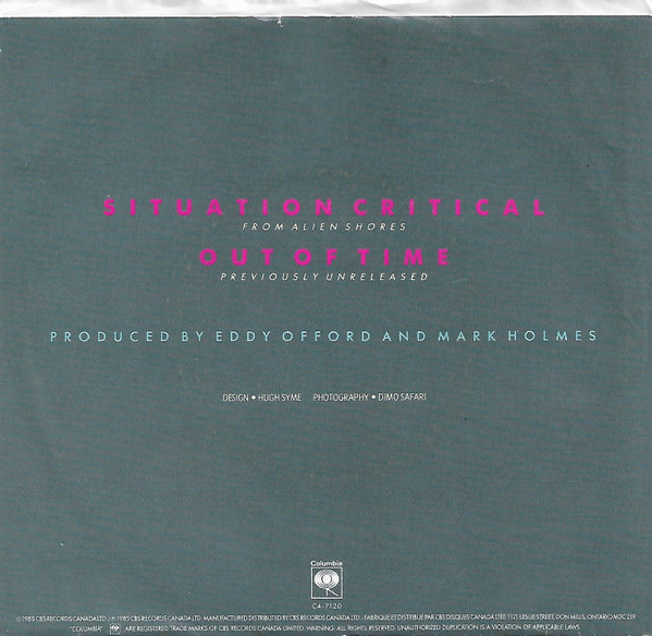 Platinum Blonde - Situation Critical | Columbia (C4-7120) - 2