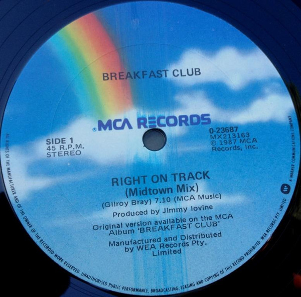 Breakfast Club - Right On Track | MCA Records (0-23687) - 3