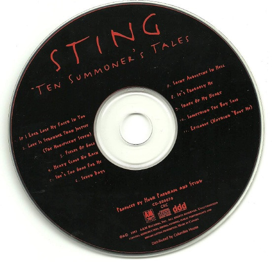 Sting - Ten Summoner's Tales | A&M Records (CD 500070)