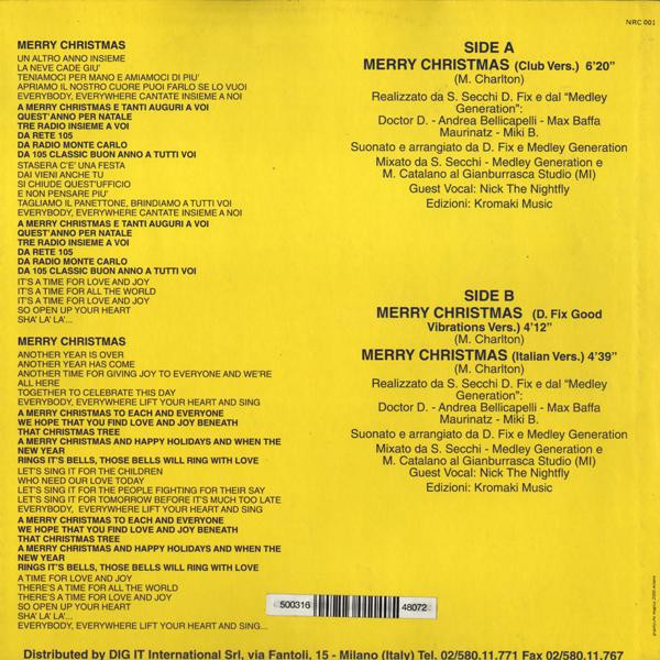 Unknown Artist - Rete 105 Radio Monte Carlo 105 Classic Merry Christmas | NRC (NRC 001) Unknown Artist - Rete 105 Radio Monte Carlo 105 Classic Merry Christmas | NRC (NRC 001)