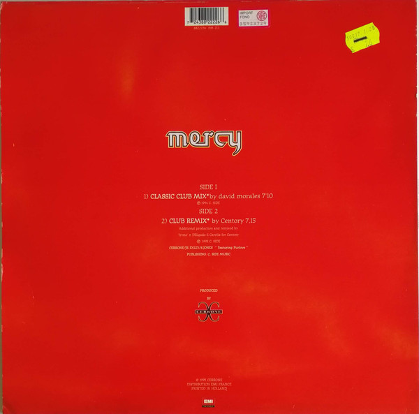 Cerrone - Mercy | EMI Music France (8822226) - 2