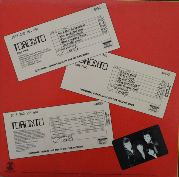 Toronto - Get It On Credit [Vinyl] | Solid Gold Records (SGR 1011) - 3