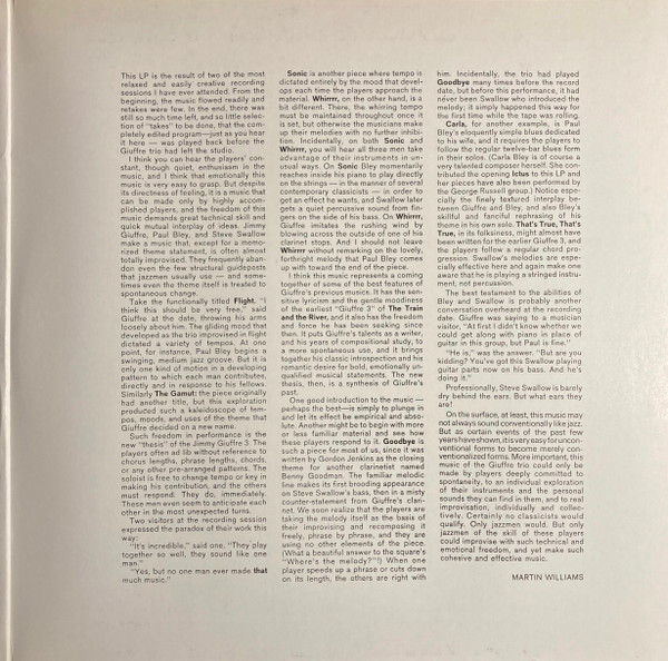 The Jimmy Giuffre Trio - Thesis | Verve Records (2304 499) - 3 The Jimmy Giuffre Trio - Thesis | Verve Records (2304 499) - 3