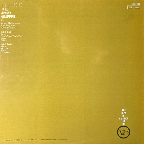 The Jimmy Giuffre Trio - Thesis | Verve Records (2304 499) - 4 The Jimmy Giuffre Trio - Thesis | Verve Records (2304 499) - 4
