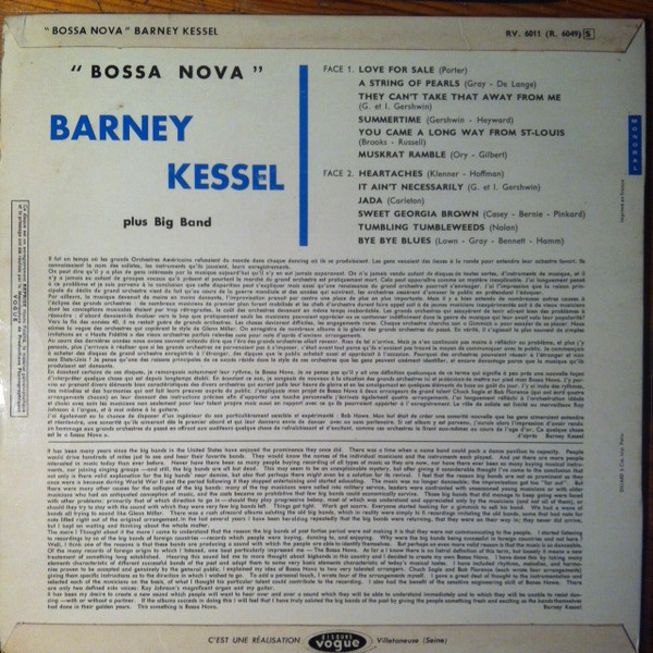 Barney Kessel Plus Big Band - Bossa Nova | Reprise Records (R.6049) - 2