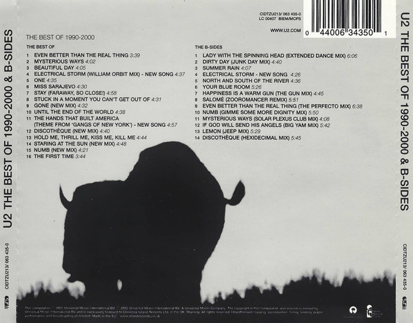 U2 - The Best Of 1990-2000 & B-Sides | Island Records (063 435-0) - 2
