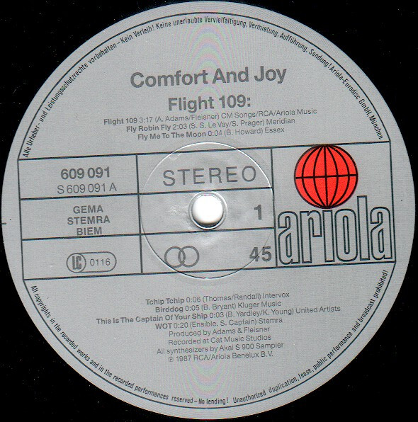 Comfort & Joy - Flight 109 | Ariola (609091) - 3