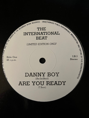 International Beat - Danny Boy | Not On Label (I.B. 1)