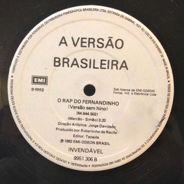 A Versão Brasileira - O Rap Do Fernandinho | EMI (9951 306) - 2