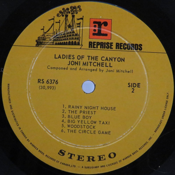 Joni Mitchell - Ladies Of The Canyon | Reprise Records (RS 6376) - 4 Joni Mitchell - Ladies Of The Canyon | Reprise Records (RS 6376) - 4