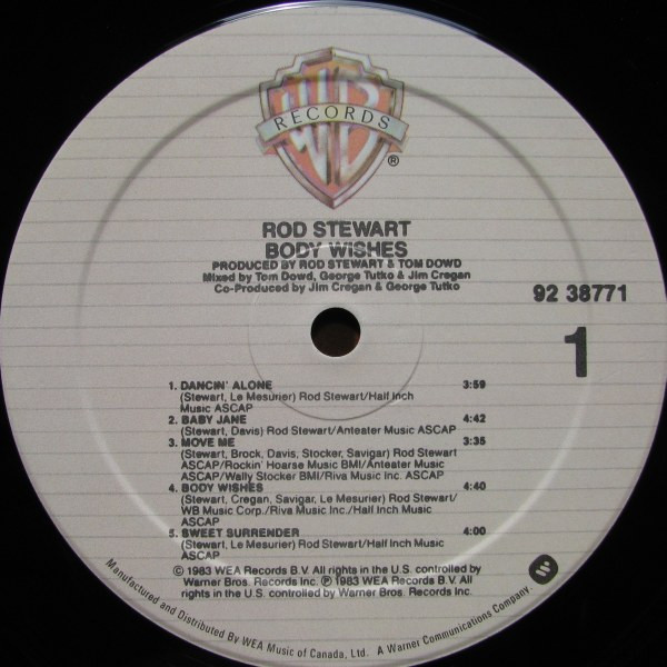 Rod Stewart - Body Wishes | Warner Bros. Records (92 38771) - 2 Rod Stewart - Body Wishes | Warner Bros. Records (92 38771) - 2
