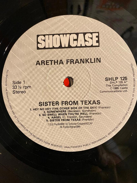 Aretha Franklin - Sister From Texas | Showcase (SHLP 125) - 4