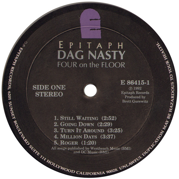 Dag Nasty - Four On The Floor | Epitaph (E-86415-1) - 3
